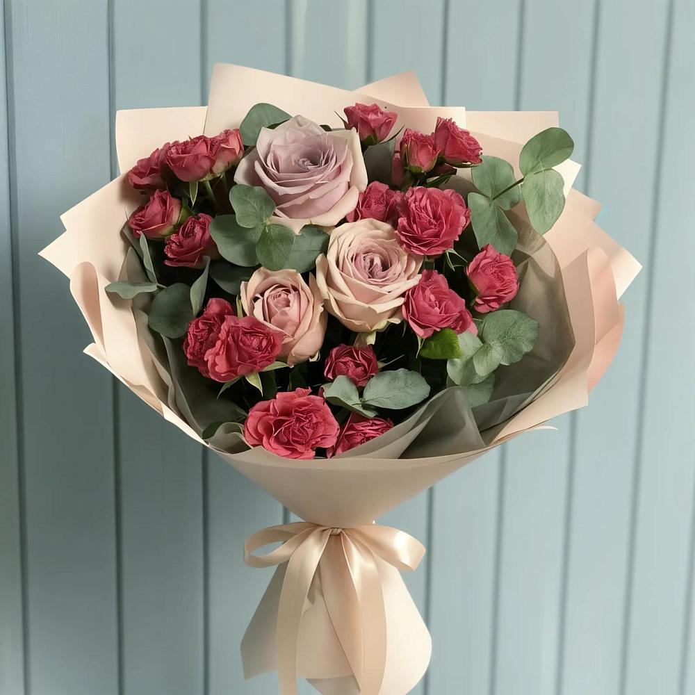 Букет цветов из: Гвоздики и Розы в Заметчино