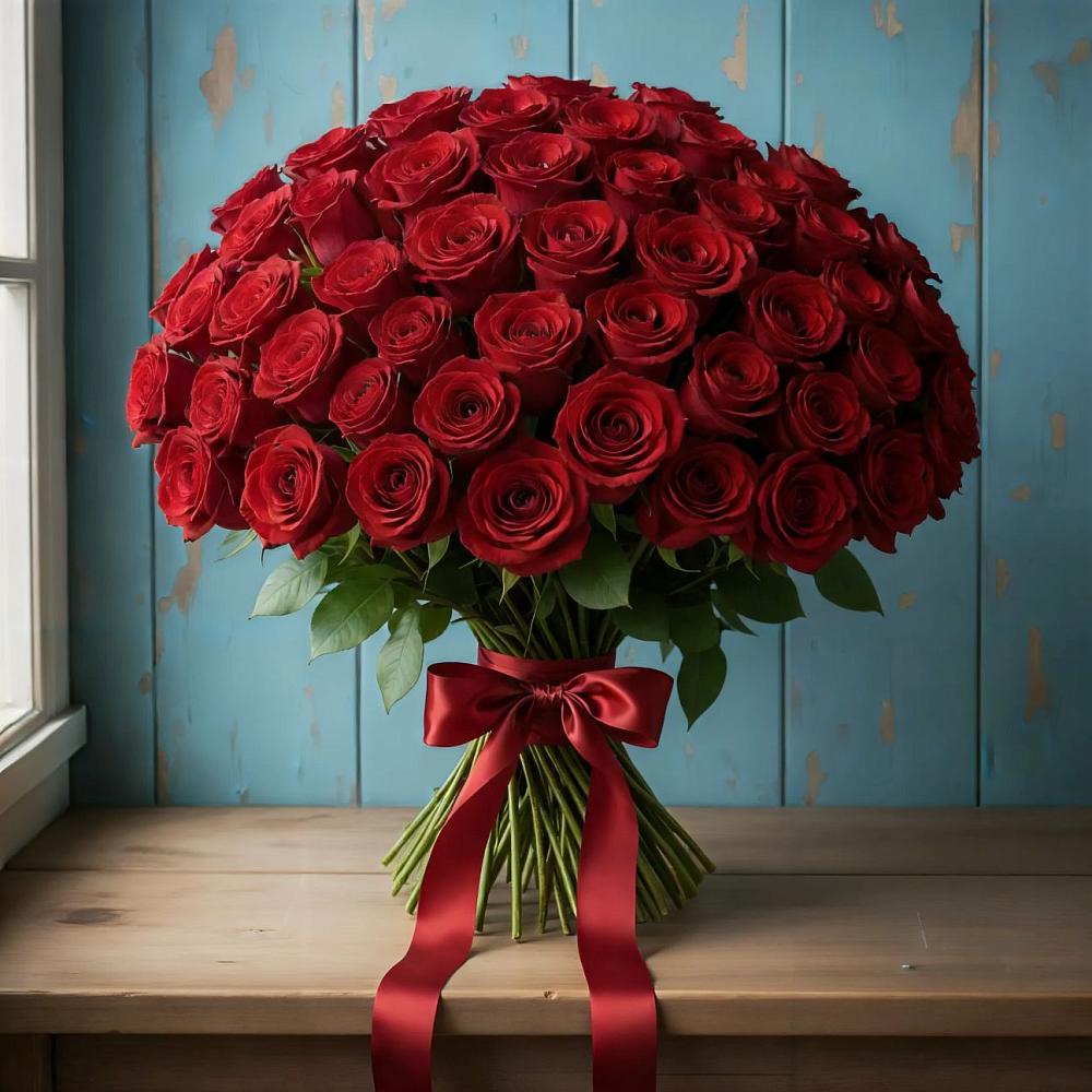 Букет Красные розы Блэк Меджик в Заметчино