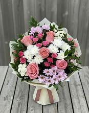 Букет цветов из:  Альстромерии, Гвоздики, Розы и Хризантемы #REPLACE_PRED# Заметчино