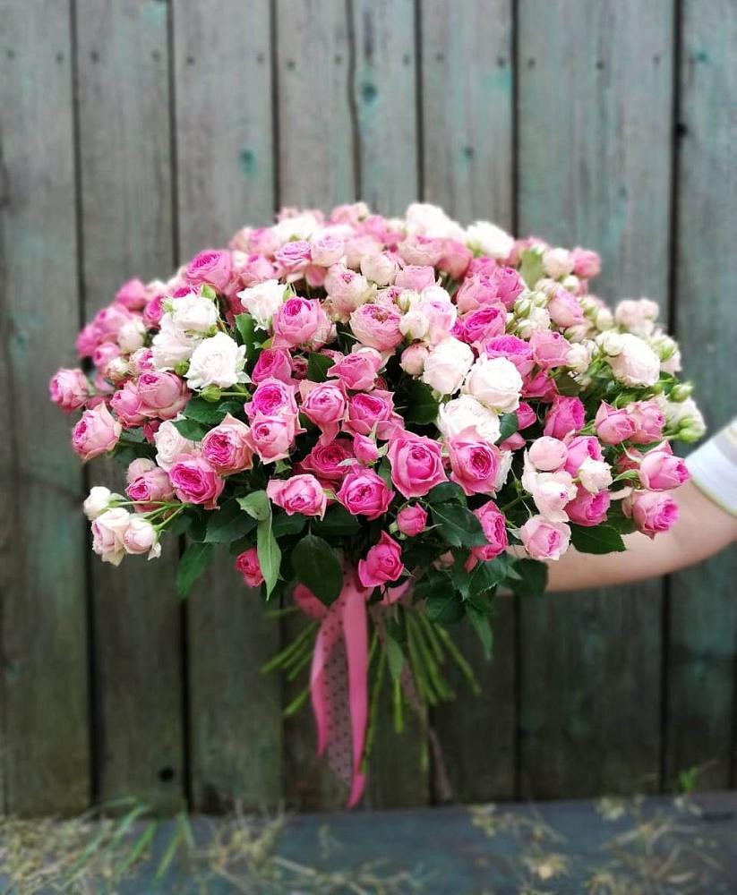 Букет Розовые кустовые розы Натали и Лав Лидия в Заметчино