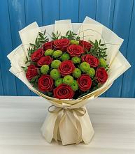 Букет цветов из:  Розы и Хризантемы в Заметчино