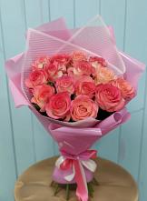 Букет 15 Розовых роз Равель в Заметчино