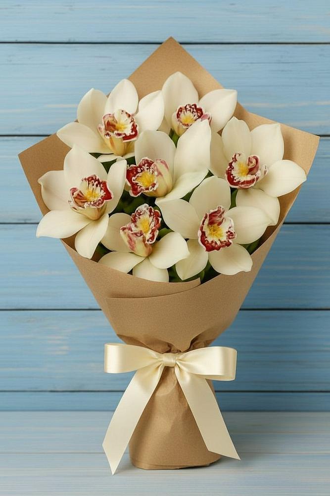 Букет цветов из: Орхидеи и Розы в Заметчино