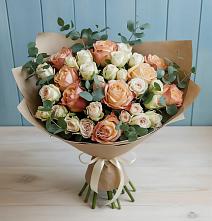 Букет цветов из:  Альстромерии и Розы в Заметчино