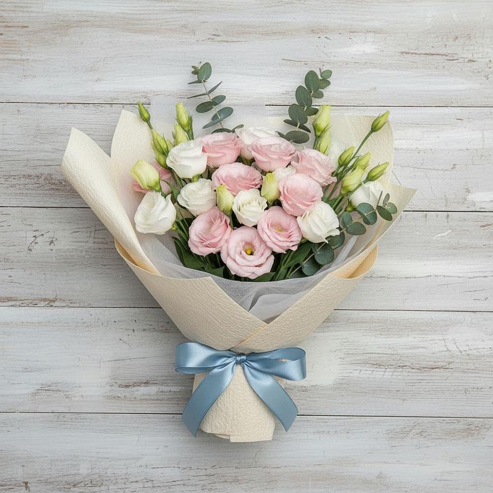 Букет цветов из: Лизиантусы в Заметчино